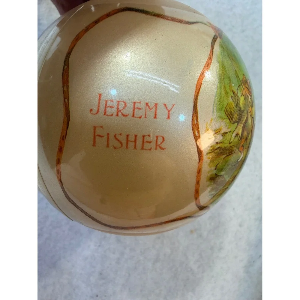 Vintage 1980 Schmid Beatrix Potter Jeremy Fisher Satin Ball Ornament Limited Ed